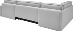 OTTO home Wohnlandschaft »FINNLEYStrurktur fein U-Form XXL 329 cm« Schlafsofa, Bettkasten, in Bouclé, Struktur fein und Mega Cord