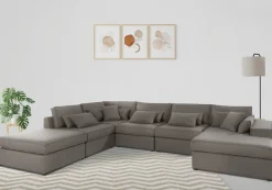OTTO home Wohnlandschaft »Florid U-Form« 6 Teile, bestehend aus Modulen, viele Bezugsqualitäten, auch in Cord