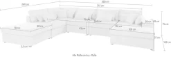 OTTO home Wohnlandschaft »Florid U-Form« 6 Teile, bestehend aus Modulen, viele Bezugsqualitäten, auch in Cord