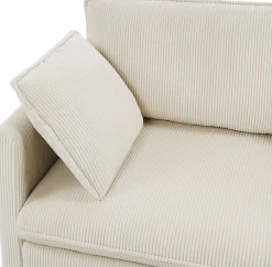 OTTO home Wohnlandschaft »Matti, Modul-Sofa, individuell stellbar, in Cord« modularer 4-Sitzer mit 2 Hockern, weicher Cordbezug