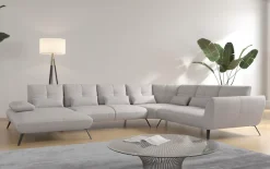 OTTO home Wohnlandschaft »Mikado U-Form« inkl. Sitztiefenverstellung und Armteilverstellung