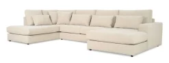 OTTO home Wohnlandschaft »Nivette, weiches Chenille« Breite 386 cm, U-Form, bodentief, 6 Zierkissen inkl.