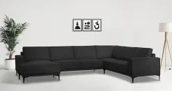 OTTO home Wohnlandschaft »OLAND Flachgewebe U-Form, XXL, B: 342 cm, Skandi-Design« Skandi-Design in Struktur, Flachgewebe, Luxus-Microfaser, Boucle