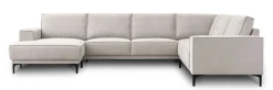 OTTO home Wohnlandschaft »OLAND Struktur fein U-Form, XXL, B: 342 cm, Skandi-Design« Skandi-Design in Struktur, Flachgewebe, Luxus-Microfaser, Boucle