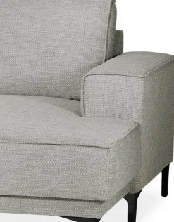 OTTO home Wohnlandschaft »OLAND Flachgewebe U-Form, XXL, B: 345 cm, Skandi-Design« U-Form, 345 cm, Wellenunterfederung, Skandi-Design, Metallfüße