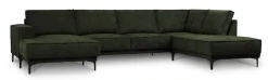 OTTO home Wohnlandschaft »OLAND Bouclé U-Form, XXL, B: 345 cm, Skandi-Design« U-Form, 345 cm, Wellenunterfederung, Skandi-Design, Metallfüße