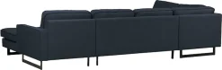 OTTO home Wohnlandschaft »Pinto, 350 cm, U-Form, XXL, mit Ottomanen« Cord, Chenille, Lederoptik, mit Keder, Metallfüße, Wellenunterfederung