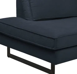OTTO home Wohnlandschaft »Pinto, 350 cm, U-Form, XXL, mit Ottomanen« Cord, Chenille, Lederoptik, mit Keder, Metallfüße, Wellenunterfederung