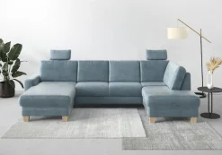 OTTO home Wohnlandschaft »Summer U-Form« mit oder ohne Schlaffunktion und Bettkasten, Cord-Bezug