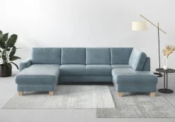 OTTO home Wohnlandschaft »Summer U-Form« mit oder ohne Schlaffunktion und Bettkasten, Cord-Bezug