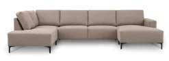 OTTO home Wohnlandschaft »Tournon U-Form, XXL Sofa, Breite 333 cm, Webstoff, Chenille« Designsofa im nordischen Stil, Wellenunterfederung, Metallfüße