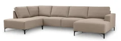 OTTO home Wohnlandschaft »Tournon U-Form, XXL Sofa, Breite 333 cm, Webstoff, Chenille« Designsofa im nordischen Stil, Wellenunterfederung, Metallfüße