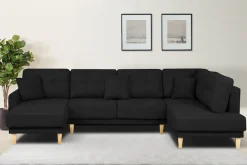 OTTO home Wohnlandschaft »TRIPLO U-Form wahlweise mit Schlaffunktion, B/T/H: 310/192/90 cm« Schlafsofa, auch mit Bettkasten, Steppung im Rückenkissen