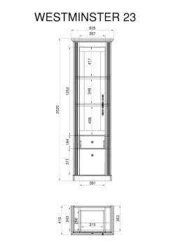 OTTO home Wohnwand »Westminster, Anbauwand im Landhausstil, Komplettset, Wohnzimmer-Set« Set, 4 Stk. tlg.