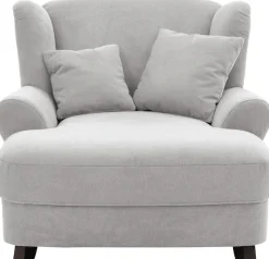OTTO home XXL-Sessel »Oase, B: 120 cm, Sitzhöhe: 50 cm - OTTO. Verlässliche Qualität.« Loungesessel mit 2 Zierkissen & Massivholzfüße