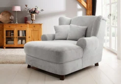 OTTO home XXL-Sessel »Oase, B: 120 cm, Sitzhöhe: 50 cm - OTTO. Verlässliche Qualität.« Loungesessel mit 2 Zierkissen & Massivholzfüße