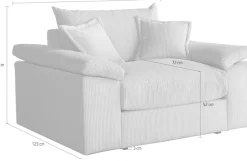 OTTO home XXL-Sessel »Soft&Cosy, B: 151 cm - OTTO. Verlässliche Qualität.« Mega-Sessel, Cord oder Chenille-Struktur,mit 2 Zierkissen