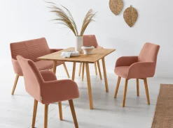 OTTO products Esstisch »Alessja« Breite 130 oder 150 cm, Eiche Massivholz mit veganem Bio-Öl behandelt