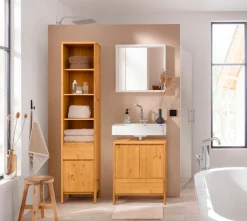 OTTO products Hochschrank »Jorrick« Breite 40 cm, Massivholz Kiefer mit Bio Öl/Wachs behandelt