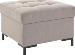 OTTO products Hocker »Grazzo« hochwertige Stoffe aus recyceltem Material, Steppung im Sitzbereich
