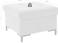 OTTO products Hocker »Grazzo« hochwertige Stoffe aus recyceltem Material, Steppung im Sitzbereich