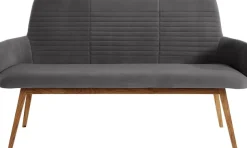 OTTO products Sitzbank »Alessja« 1 Stk. tlg. Breite 160 cm, Bezug aus Microfaser, Gestell aus Eiche Massivholz