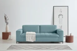 OTTO products 3-Sitzer »Grazzo, zeitlos und elegant, moderne Sitzheftung« hochwertige Stoffe aus recyceltem Material, Steppung im Sitzbereich