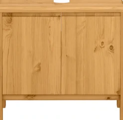 OTTO products Waschbeckenunterschrank »Jorrick« Breite 60 cm, Kiefer mit Bio Öl/Wachs behandelt, Siphonausschnitt
