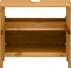 OTTO products Waschbeckenunterschrank »Jorrick« Breite 60 cm, Kiefer mit Bio Öl/Wachs behandelt, Siphonausschnitt