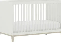 PAIDI Babybett »CUTIE LEA in Weiß, verschiedene Größen, Kinderbett« Off-White, Massivholz-Sprossen, 4-fach höhenverstellbares Gitterbett