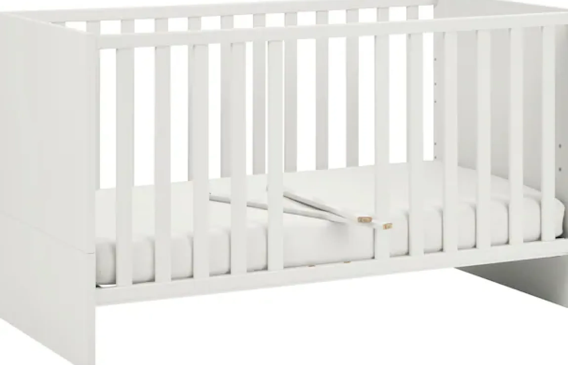 PAIDI Babybett »LITTLE SNU 70x140cm in Beige oder Weiß, umbaubares Kinderbett« Gitterbett 4-fach höhenverstellbar, entnehmbare Sprossen, Juniorbett