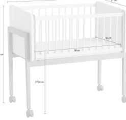 PAIDI Beistellbett »LITTLE CLOUD« mit Lattenrost, variabel höhenverstellbar, umbaubar zum Tiny Sofa