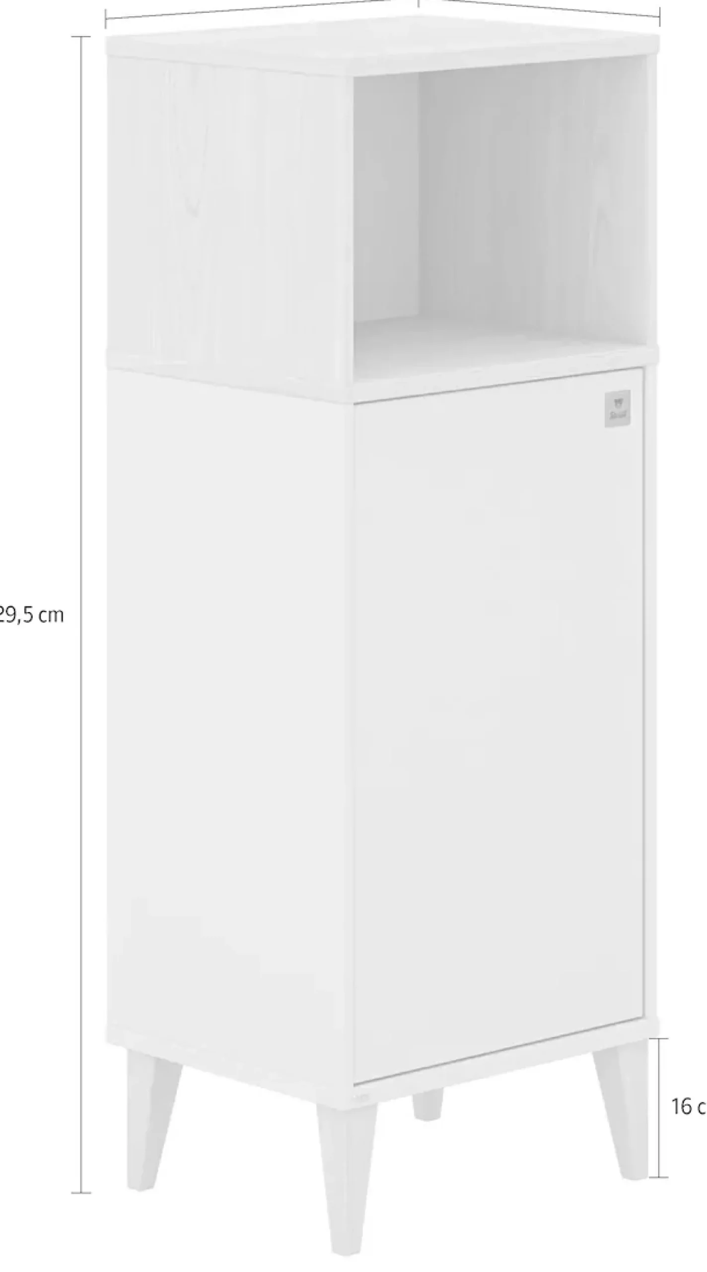 PAIDI Highboard »MILA & BEN Steiff by PAIDI in Beige,inkl. Spielkiste mit Deckel« stabiles Regal mit Massivholz-Füßen, Standregal, geprüfte Qualität