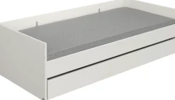 PAIDI Kinderbett »CUTIE LEA in Weiß mit Bettkasten, Jugendliege« L/B/H ca. 204/96-126/56cm, Off-White,bietet extra Stauraum oder zusätzliche Liegefläche, Kojenliege