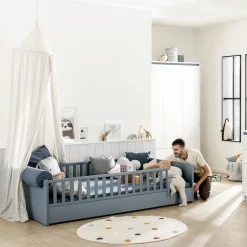 PAIDI Kinderbett »LITTLE FLO, vom Baby bis zum Teeni, in mehreren Farben und Breiten« Breite/Länge: 90x200cm + 120X200cm +140x200cm,umbaubar zum Kinder- oder Jugendbett, Bodenbett auch als Sofa nutzbar