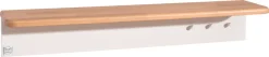 PAIDI Kinderregal »LOTTE & FYNN Steiff by PAIDI, Weiß mit Eiche Massivholz, Wandboard« Lotte & Fynn,Wandregal inkl. 3 Garderobehaken, 96cm Breite, 20 Kg Tragkraft