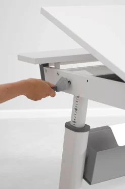 PAIDI Kinderschreibtisch »JARO in Weiß, mitwachsend & ergonomisch« höhenverstellbarer Schülerschreibtisch, Platte bis 20° neigbar