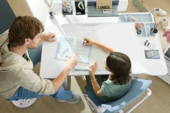 PAIDI Kinderschreibtisch »JARO in Weiß, mitwachsend & ergonomisch« höhenverstellbarer Schülerschreibtisch, Platte bis 20° neigbar