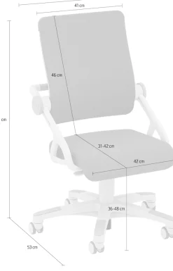 PAIDI Kinderstuhl »YVO in verschiedenen Farben, mitwachsend & ergonomisch« () waschbare Bezügen, tiefen- & höhenverstellbarer Schreibtischstuhl