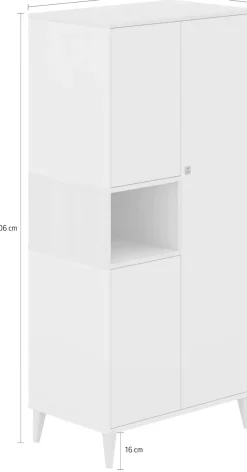 PAIDI Kleiderschrank »MILA & BEN Steiff by PAIDI in Beige, 3 Türen mit Push-to-open« inkl. Kleiderstangen und Einlegeböden, Massivholz-Füße, Soft-Close