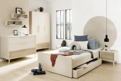PAIDI Nachtkommode »EEFJE in Beige, Schublade mit Soft-Close, verschiedene Ausführungen« B/H/T ca. 48/43/41cm,moderner und langlebiger Nachttisch aus Holz, geprüfte Qualität