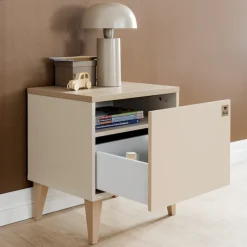 PAIDI Nachtkommode »MILA & BEN Steiff by PAIDI, Schublade mit Soft-Close« langlebiger Nachttisch in Beige mit Massivholz-Füßen