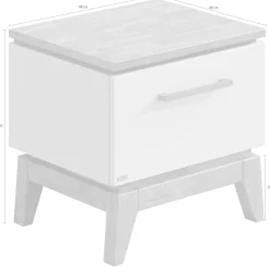 PAIDI Nachtkommode »STIENE in Beige oder Grau, Schublade mit Soft-Close« B/H/T ca. 48/47/40cm,moderner und langlebiger Nachttisch mit Massivholz, geprüfte Qualität