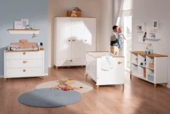 PAIDI Schubkastenkommode »LOTTE & FYNN Steiff by PAIDI, 3 Schubladen mit Soft-Close« Weiß mit Eiche Massivholz, langlebige Kommode, Wickeltisch
