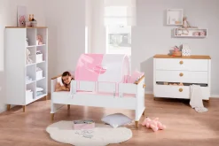 PAIDI Schubkastenkommode »LOTTE & FYNN Steiff by PAIDI, 3 Schubladen mit Soft-Close« Weiß mit Eiche Massivholz, langlebige Kommode, Wickeltisch