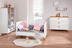 PAIDI Schubkastenkommode »LOTTE & FYNN Steiff by PAIDI, 3 Schubladen mit Soft-Close« Weiß mit Eiche Massivholz, langlebige Kommode, Wickeltisch