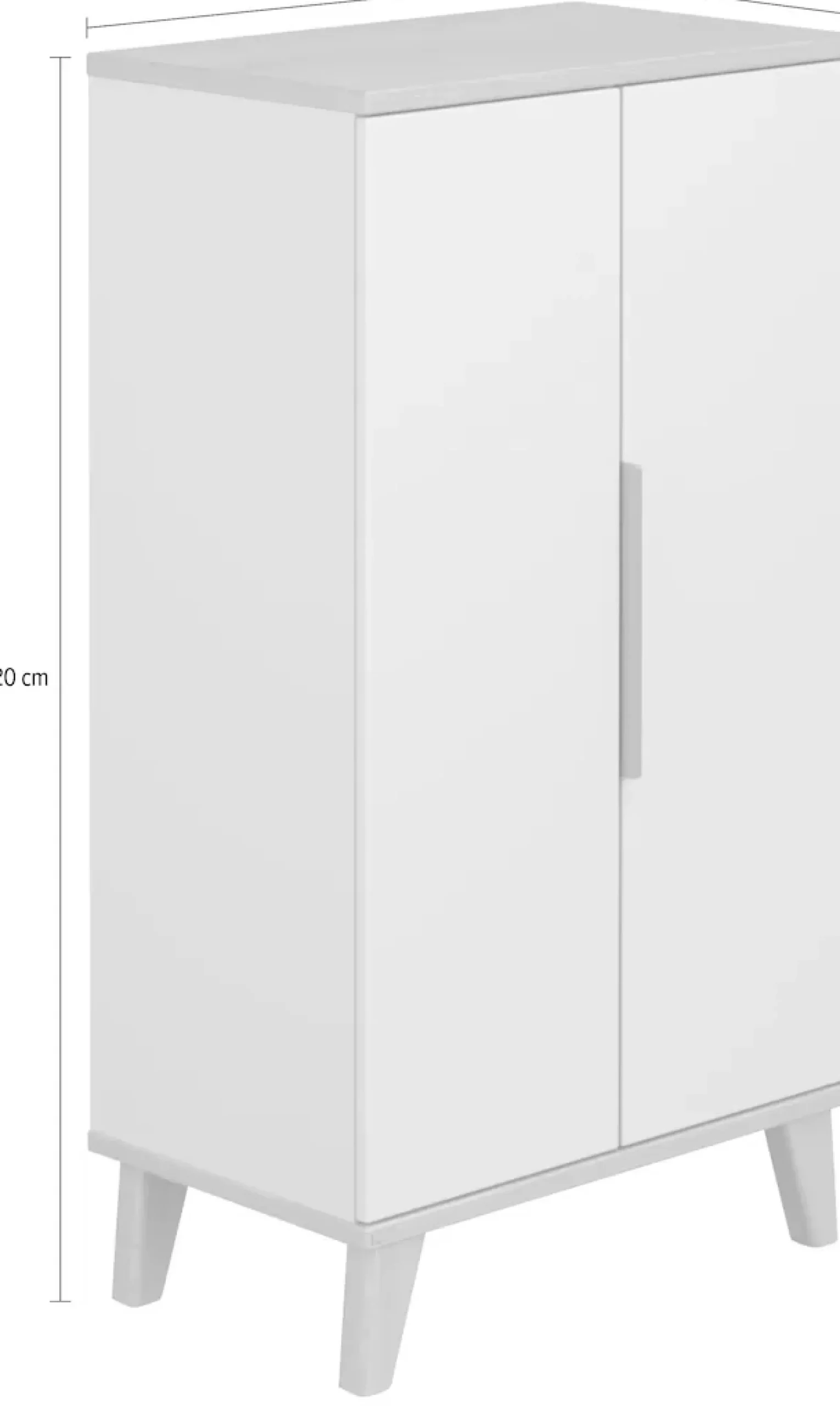 PAIDI Standregal »FIENE in Grau, 2 Türen mit Soft-Close, 6 Fächer« stabiles und langlebiges Regal aus Holz, geprüfte Qualität