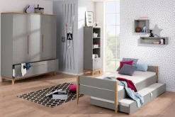 PAIDI Standregal »STIENE in Beige oder Grau, 3 offene Fächer, 1 Schublade mit Soft-Close« B/H/T ca. 48/161/40cm,modernes und langlebiges Regal mit Massivholz, Highboard
