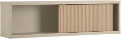 PAIDI Wandregal »JONTE in Beige mit Schiebetür & 2 Fächern« B/H/T ca. 94/27/20cm, Cashmere-Beige/Light Oak,Hängeregal, 20 Kg Tragkraft, Wandboard