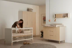PAIDI Wandregal »JONTE in Beige mit Schiebetür & 2 Fächern« B/H/T ca. 94/27/20cm, Cashmere-Beige/Light Oak,Hängeregal, 20 Kg Tragkraft, Wandboard